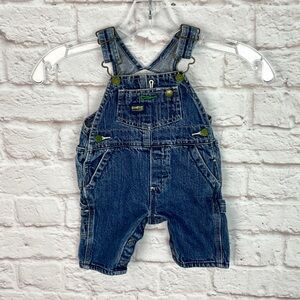 VTG OshKosh Blue Irish Lucky Clover Overalls 0-3 Months